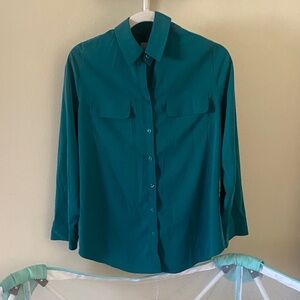Chico's Teal Button-Up Blouse